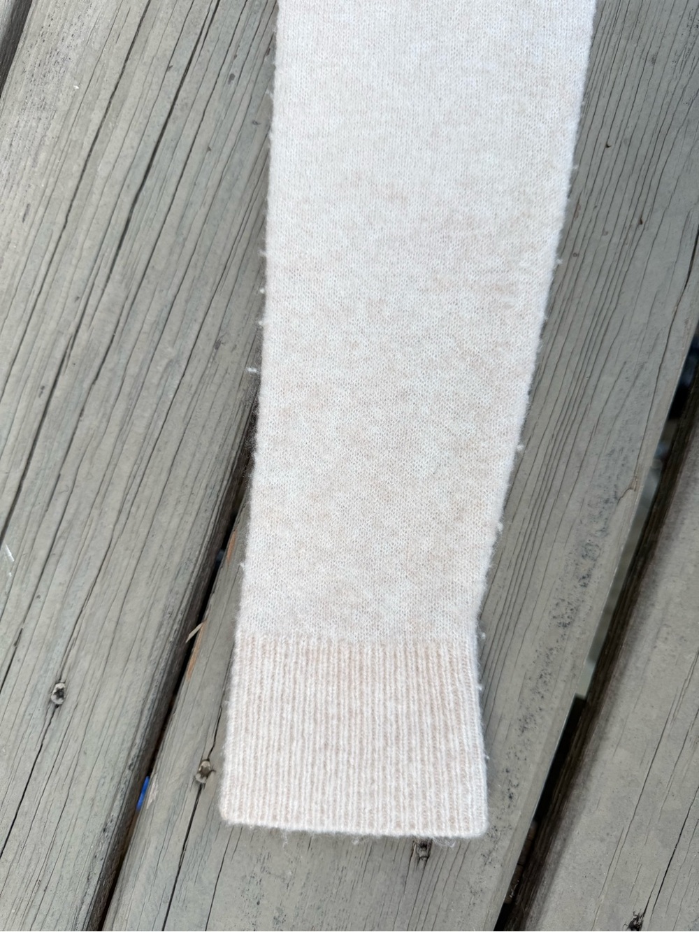 INTERMIX Lace-Up Hoodie Sweater in Light Beige - Picture 6 of 16